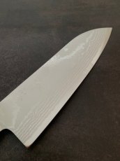 画像3: 飛雲　鍛造V10ダマスカス鋼　三徳１７０ｍｍ　ＳＬＷハンドル　 (3)