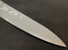 画像2: 飛雲　鍛造V10ダマスカス鋼　牛刀２１０ｍｍ　ＳＬＷハンドル　 (2)