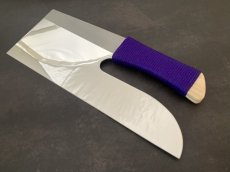 画像3: 鳳皇琳　 蕎麦包丁　３３０ｍｍ　　ステン特殊全鋼　桐板付き　紫紐巻 (3)