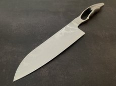 画像2: 飛雲　鍛造V10ダマスカス鋼　三徳１７０ｍｍ　ＳＬＷハンドル　 (2)