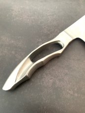 画像4: 飛雲　鍛造V10ダマスカス鋼　三徳１７０ｍｍ　ＳＬＷハンドル　 (4)