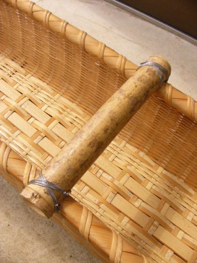 画像3: 職人手造り！千葉県産竹使用　山芋籠　3尺5寸（約106センチ）　握り付き